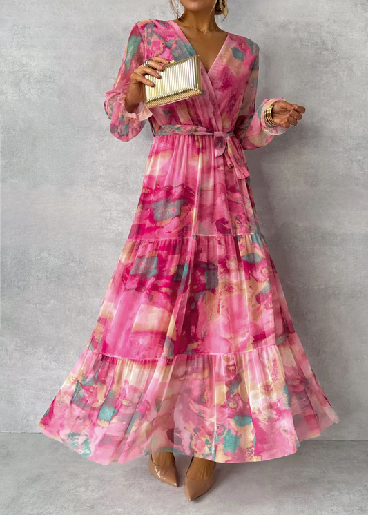 Silkblandning Midiklänning