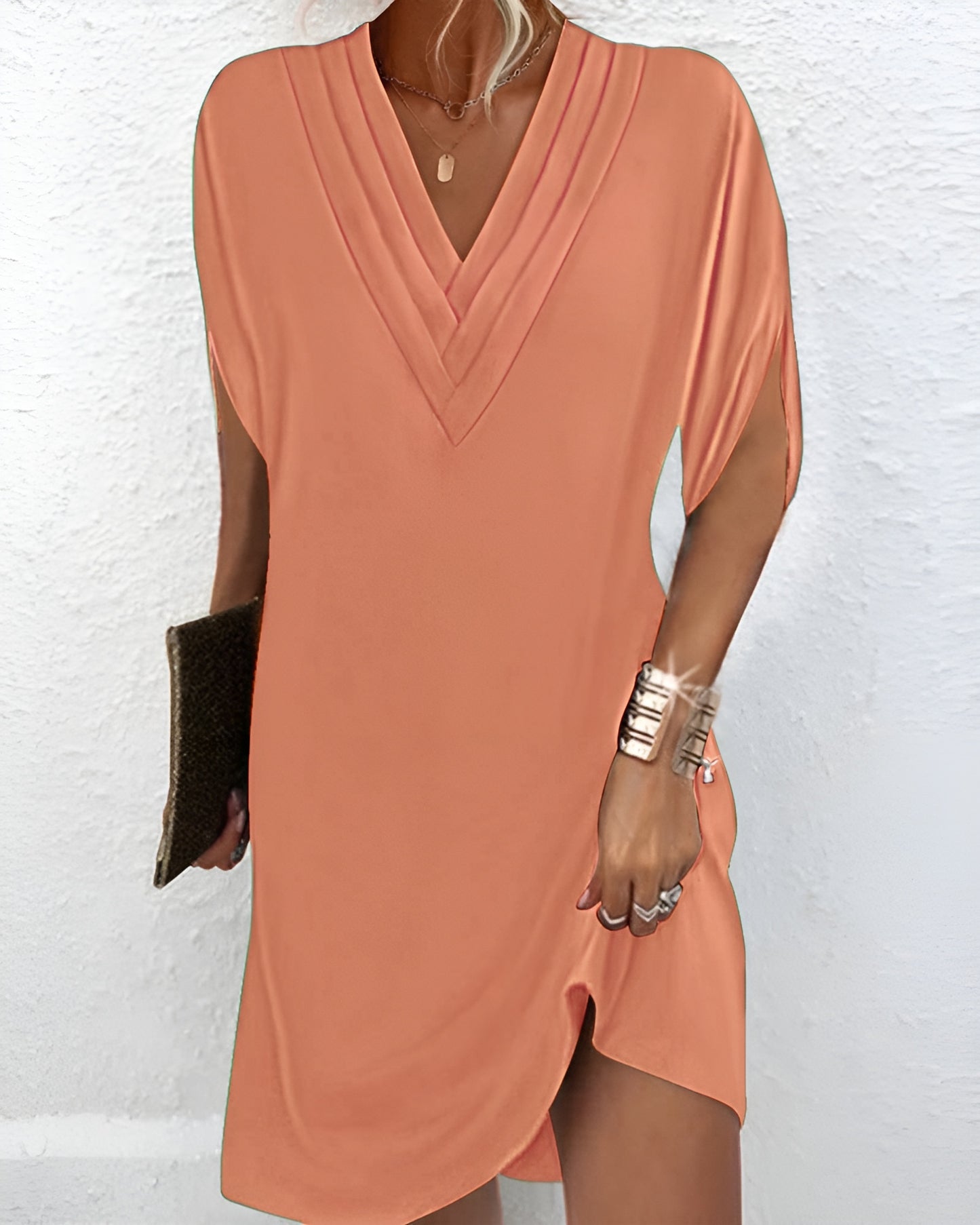 Elegante Jurk met V-Hals